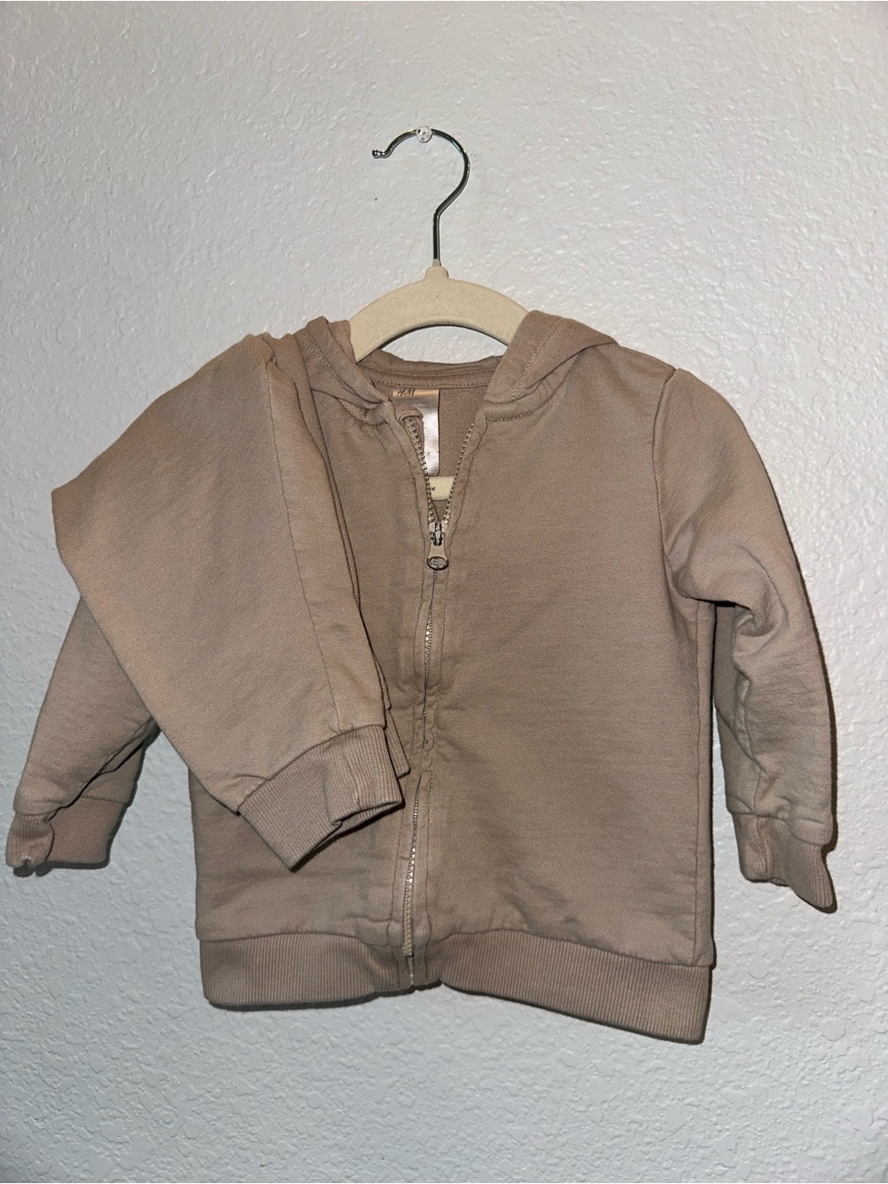 H&M // Organic Cotton - Hooded Zip Sweatshirt & matching sweatpants - Tan